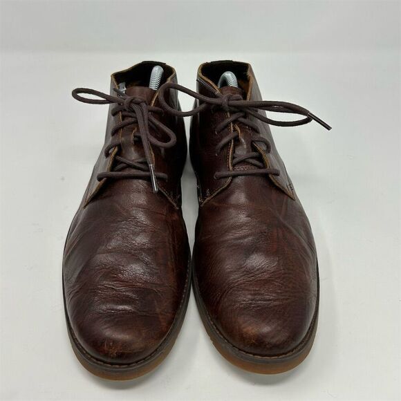 Timberland Men's Brown Leather Ortholite Chukka Boots Size 9.5 Lace Up Casual - Picture 6 of 13